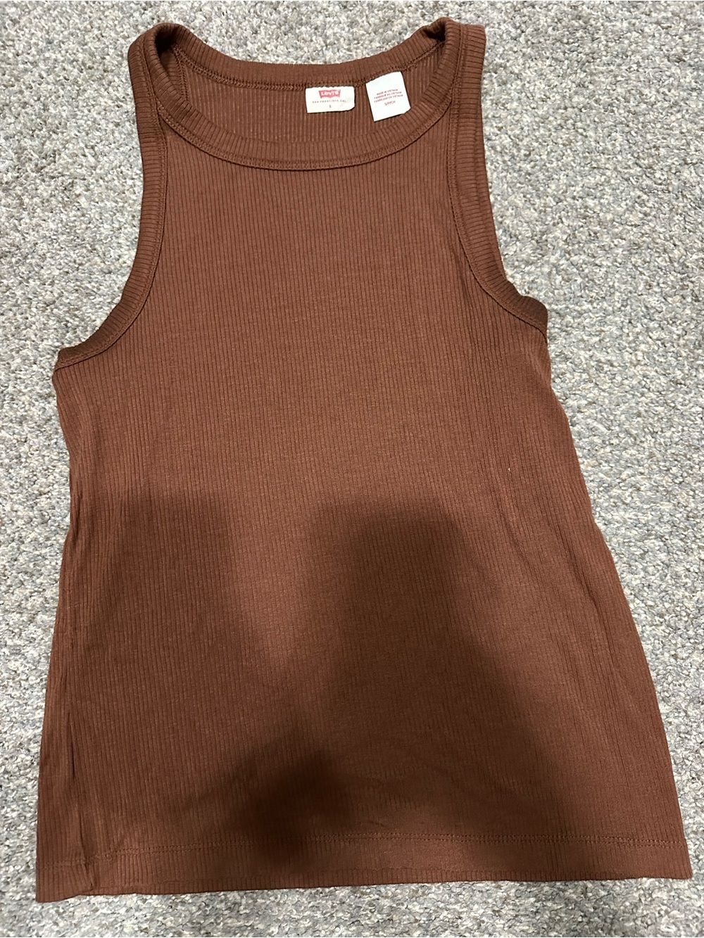 Levi's Women's Ribbed Brown Tank Top - size small